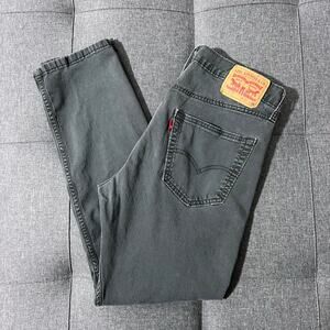 Levi 502 Jeans Men 34x32 Gray Tapered Comfort Stretch